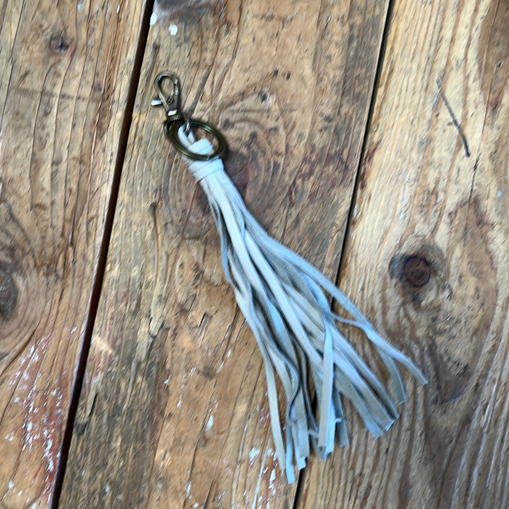 Leather Tassel Key Chain